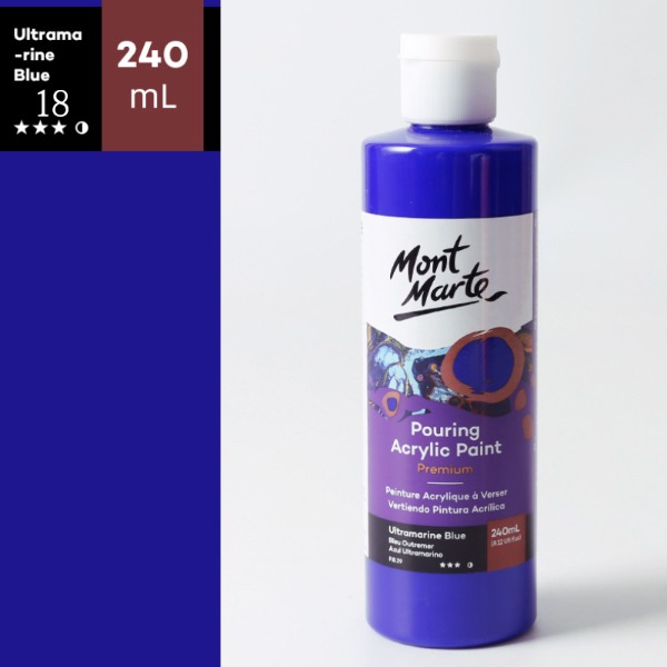 Mont Marte 몽마르트 아크릴물감 18 Ultrama-rine Blue 240ml