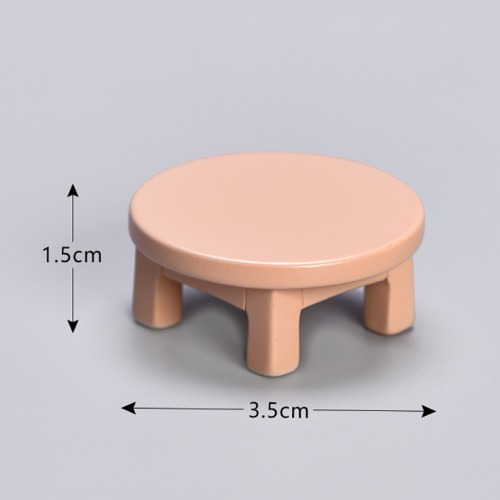 1115 [미니어처] 나무색 원형 탁자