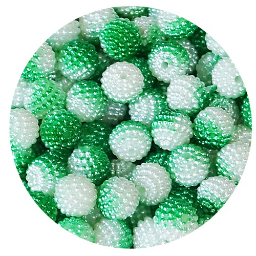 14 오도독 진주구슬 [2톤 초록 흰색]15 1cm 500g