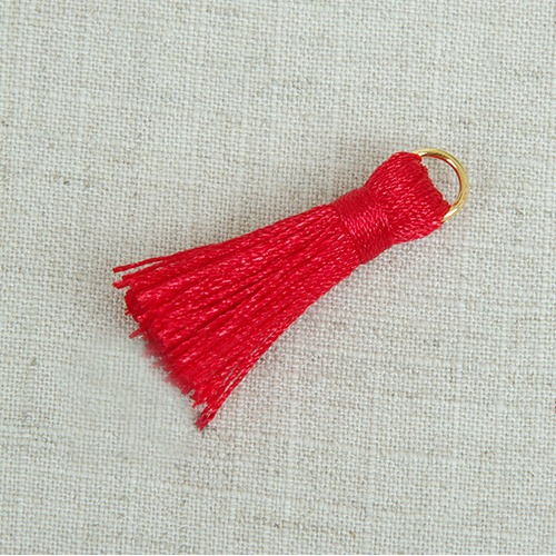 장신구줄(태슬고리) 01 빨강 3cm