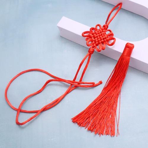 장신구줄 전통노리개 격자매듭 분리형 세트 빨강