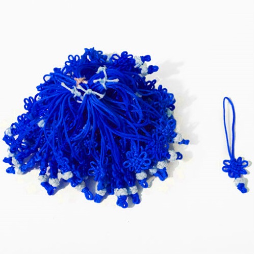 국화매듭1봉우리(소)1.5cm×7cm 파랑