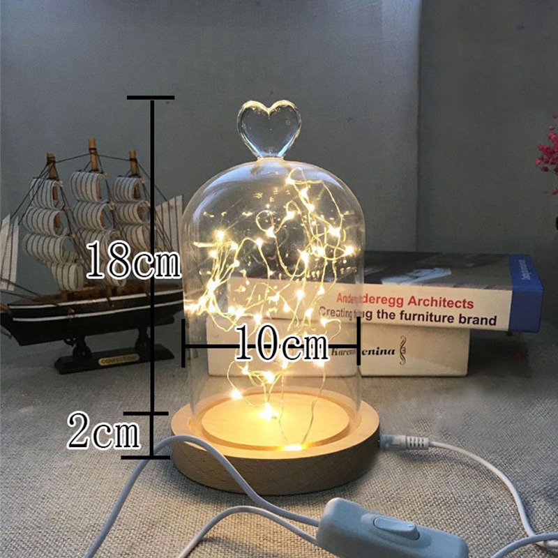 LED 유리돔 하트 0053 [10cm*18cm]