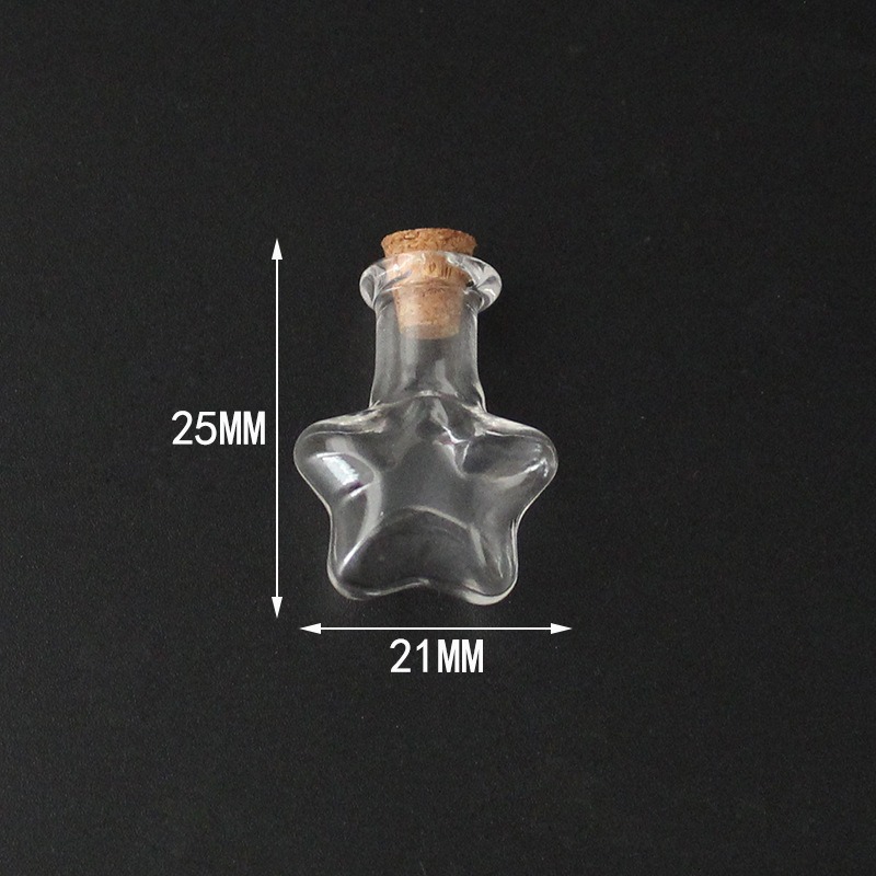 02. 별 모양 미니유리용기 코르크 마개 246935 [21mm*25mm]