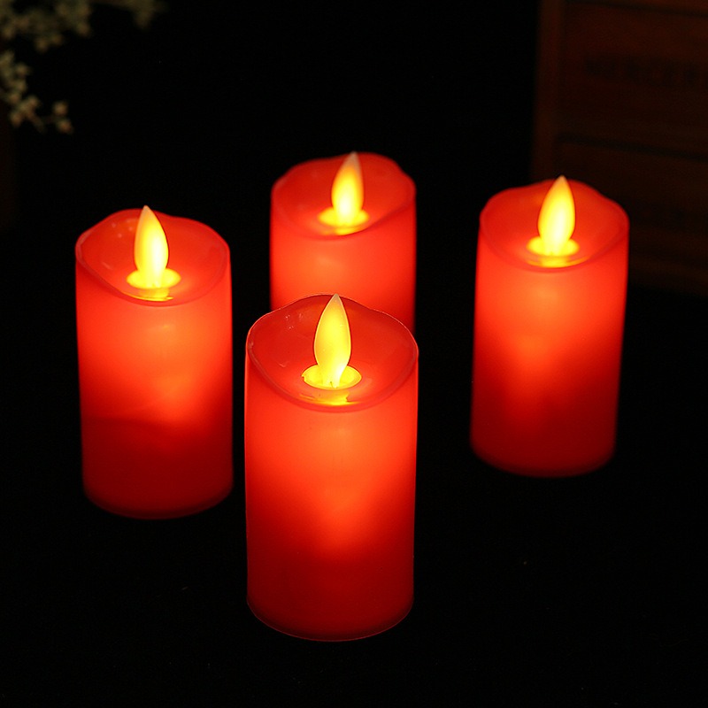 크리스마스 촛불 램프 레드 7~11cm JS-GMLZ [3종 택1]