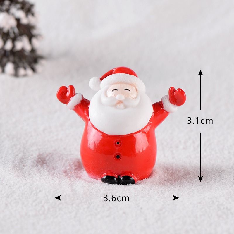 미니어처 크리스마스 만세하는 산타 3.6*3.1cm [MI1952-5]