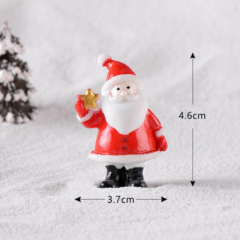 미니어처 크리스마스 별 든 산타 3.7*4.6cm [MI1952-4]